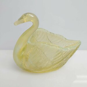 【86】希少 Burtles Tate&Co. Swan Flower Holder 白鳥 フラワーホルダー バートルズ №20086刻印 ガラス アンティーク