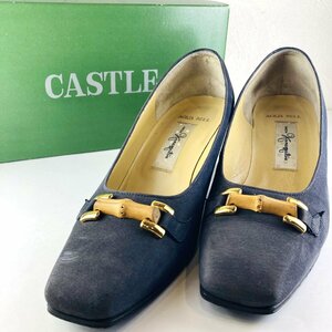 [77] 1 jpy ~ secondhand goods GINZA Kanematsu AQUA BELL Ginza Kanematsu aqua bell heel shoes lady's ( inscription )23.0.