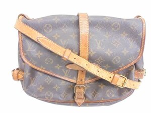 【86】1円～LOUIS VUITTON ルイヴィトン モノグラム ソミュール30 M42256 ショルダーバッグ ダメージ大 難有り ジャンク扱い