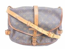 【86】1円～LOUIS VUITTON ルイヴィトン モノグラム ソミュール30 M42256 ショルダーバッグ ダメージ大 難有り ジャンク扱い_画像1