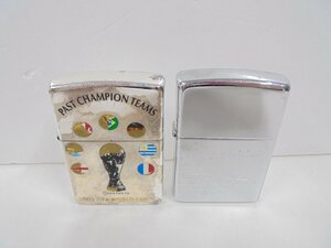 【41】1円～ZIPPO ジッポー 2個セット 2002ワールドカップ/サンフランシスコ ゴールデンゲートブリッジ 汚れ キズ有り ジャンク扱い