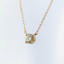 【77】 TSUTSUMI ジュエリー ツツミ K18PG ダイヤモンドネックレス 人気 華奢 D0.22ct 全長 40㎝ 1.0ｇ （1496）_画像8