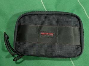 * Briefing USA made burr stick nylon material round Zip Short wallet purse black beautiful goods!!!*