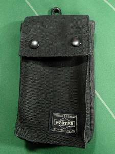 * Porter SMOKYko-te.la Duck material mobile pouch black iPhone 14 15 correspondence beautiful goods!!!*