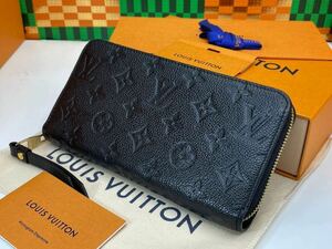 1円◇RFID.新型.超極美品◇LOUISVUITTON◇モノグラム◇アンプラント◇ジッピーウォレット◇ノワール◇ブラック◇ルイヴィトン◇付属品有◇