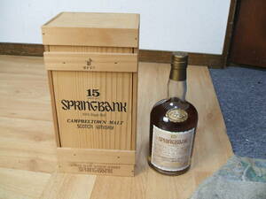 16 【未開栓】スプリングバンク　SPRINGBANK　15年　スコッチウイスキー　750ml 46％（木箱付き）