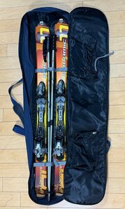DYNAMIC tout-terrain 11 ミッドスキー 128cm 調整ビン付 ストック スキーケース付き 送料無料