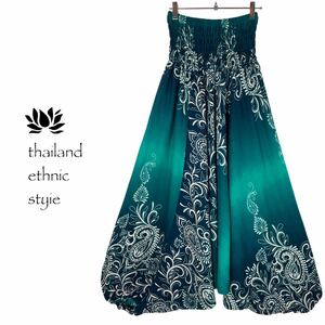  new goods sarouel pants Thai pants man and woman use yoga Dance 2way JP green Y82