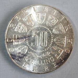 オーストリア  (Y111） 50シリング 記念銀貨 1964年銘 冬季オリンピックの画像2