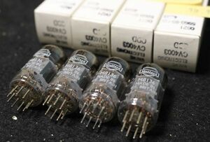 4本セット Mullard M8136/CV4003（ECC82/12AU7) TV-7測定済