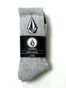 VOLCOM ボルコム D6312400SNB② メンズ 靴下 3個セット ソックス Logo Socks US9-12 27cm-30cm 3色アソート ヴォルコム 新品 即決 送料無料