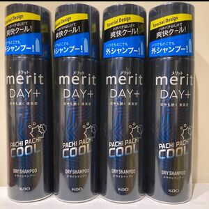 【未使用】花王 メリット DAY＋ 限定デザイン ドライシャンプー ボトル 130g×4本