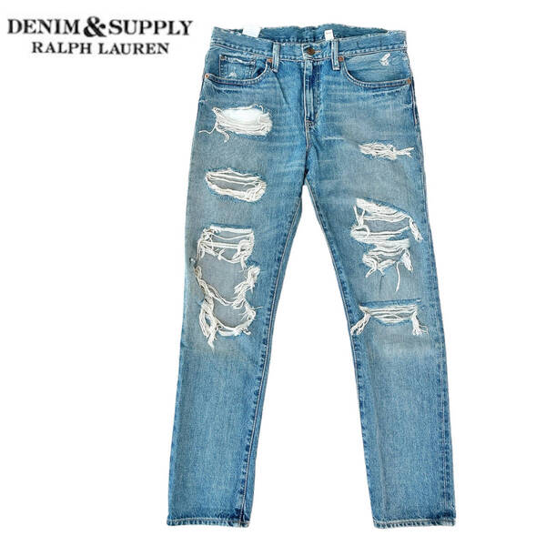 【DENIM & SUPPLY】ダメージ加工デニム/ジーンズ/27インチ★ラルフローレン