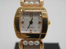 MIKIMOTO(ミキモト）ゴールドカラー　腕時計　中古品　まと2ー7A　_画像1