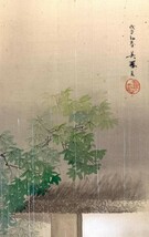 【模写】美鳳「梅雨燕図」掛軸 絹本 花鳥図 鳥獣 日本画 日本美術 つばめ 雛 合箱 人が書いたもの h022215_画像7