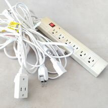 【☆動作確認済☆】サンワサプライ TAP-3611W 6口 電源 タップ 家電 延長 コード たこ足 他含合計5点 まとめ 1円スタート SA2979_画像1