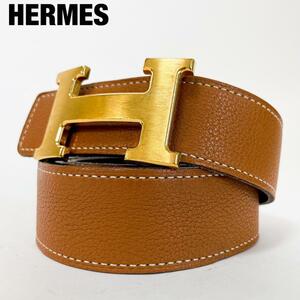 【極美品】 HERMES　エルメス　ベルト　コンスタンス　リバーシブル　レザー　ブラウン　ブラック