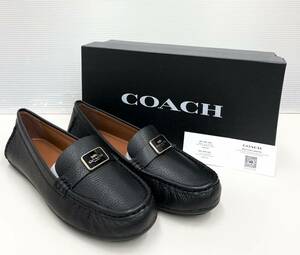 AK◆ 未使用 COACH コーチ モナ ドライバー MONA LEATHER DRIVER ブラック レザー ドライビングシューズ ローファー US8 シューズ 元箱付き