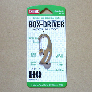 CHUMS　BOX DRIVER　KEYCHAIN TOOL　チャムス　ドライバー　ボトルオープナー　キーリング　カッター　カラビナ　キーホルダー