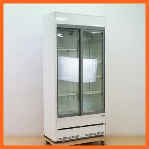 東ハ:【サンデン】業務用 冷蔵ショーケース 有効内容積315L TRM-SS30XB-C リーチイン冷蔵庫 スライド扉 漏電遮断器付 厨房機器 