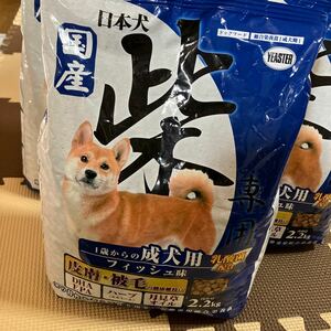 柴犬専用　フィッシュ味　1歳〜成犬用　2.2kg×3 未開封　賞味期限24.06