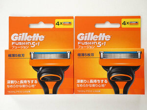 新品 Gillette ジレット FUSION5+1 フュージョン5+1 替刃 （4コ入） 2箱セット 合計8個