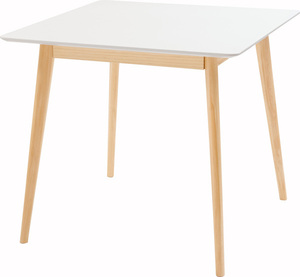 スクエアテーブル テーブル カフェテーブル TAP-002WH ホワイト 角テーブル ダイニングテーブル コンパクト 角型 シンプル 北欧 木製