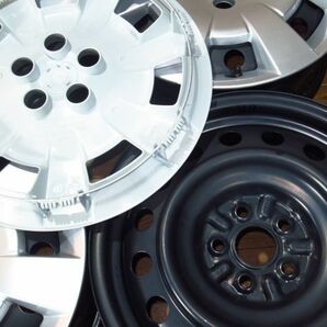 トヨタ アベンシス純正スチール 6.5J-16 pcd100/5H 42602-CA020 １６インチスチールホイール+純正ホイールキャップ付き４本の画像6