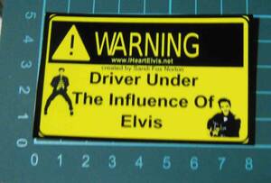 エルヴィス・プレスリー　Elvis Presley　WARNING　★　ステッカー　