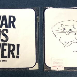 新品即決！★ジョン・レノン★ミニタオル2枚セット★WAR IS OVER!★猫キャット★JOHN LENNON 公式 グッズ★ビートルズ★