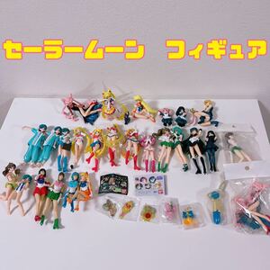 1円 【 希少 】 当時物 セーラームーン フィギュア 美少女 大量 まとめ セット ガチャポン ちびムーン マーキュリー 実写版 他 ジャンク 