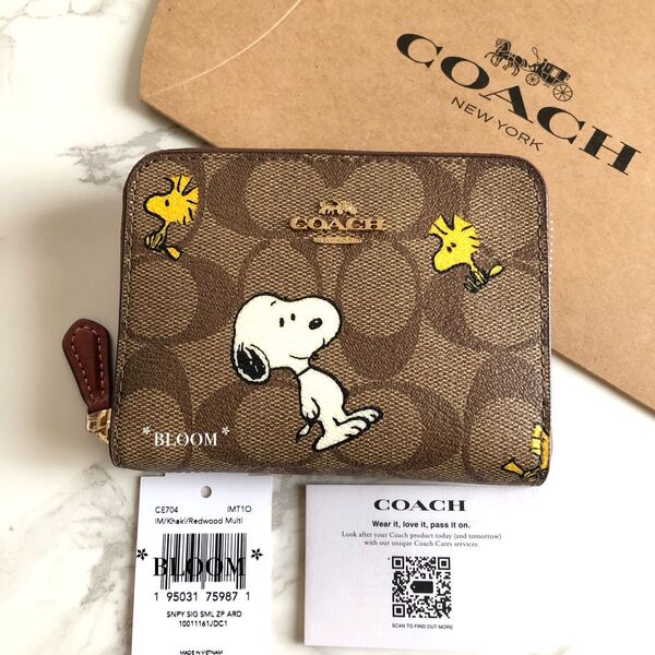 新品未使用 COACH コーチ スヌーピー コラボ 折り財布 人気 完売品 ミニ財布