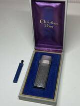 【1円〜】ディオール CDロゴ ローラー式 フリントガスライター 喫煙具 シルバーカラー ジャンク扱い Christian Dior 中古 着火未確認_画像1