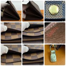 H558【外観極美品】LOUIS VUITTON ルイヴィトン ポルトフォイユサラ N61734 ダミエ 二つ折り長財布 _画像8