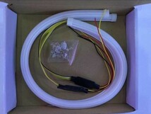 12V LED シリコンチューブ 流れるウインカー 60cm シーケンシャルウインカー ホワイト/アンバー LEDテープ ライト 白/黄 2本セット DD64_画像3
