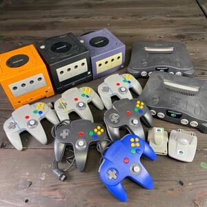 e505 Nintendo 任天堂 ゲームキューブ Nintendo64 本体コントローラー まとめ　ジャンク