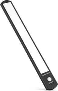 人感センサーライト LED バーライト BEXMON USB-C充電式 9mm超薄型 無段階調光 3000/4500/6500K色温度調整 120° ブラック 黒色 40cm
