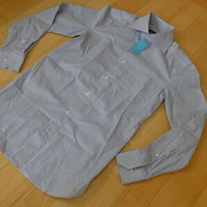 NEXT BLUE ネクストブルー メンズ 長袖Yシャツ ブルーストライプ サイズS 37/(78-80) 新品未使用品の画像2