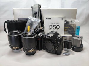 ★極上美品★NIKON ニコン D50 ダブルズームキット ED 18-55mm F3.5-5.6G / AF-S DX ED 55-200mm F4-5.6G　#093