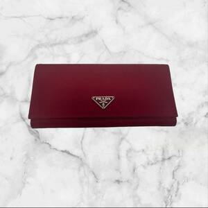 PRADA　プラダ　長財布　赤　M201　ギャラ付き　キレイ目　中古品　保管品