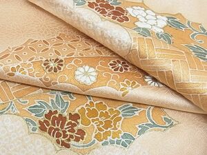  kimono ...* visit wear flower Tang . writing gold paint .. dyeing silk *n595