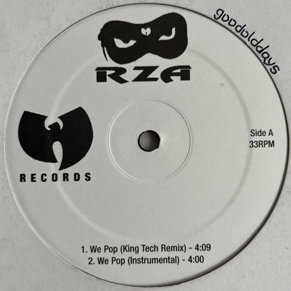 RZA - We Pop (King Tech Remix) (USオリジナル/プロモオンリー/Promo)