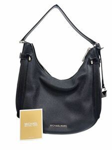 MICHAEL KORS ショルダーバッグ ブラック レザー 通勤 シルバー レディース ブランド マイケルコース ハンドバッグトートバッグ 198488