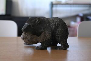 民芸品 北海道 熊 木彫り 置物 クマ アイヌ 骨董 古道具