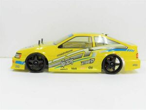  super-discount * has painted final product * full set . Japan nationwide free shipping * turbo with function 2.4GHz 1/10 drift radio controlled car Toyota 86 Levin type yellow 