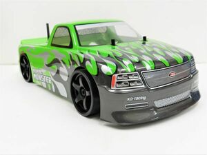  super-discount * has painted final product * full set . Japan nationwide free shipping * turbo with function 2.4GHz 1/10 drift radio controlled car Chevrolet C1500 type green 