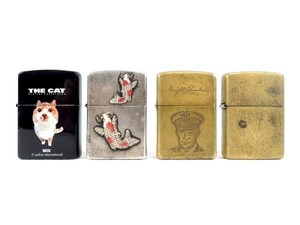 ZIPPO/ジッポー/アイゼンハワー/THE CAT MIX/猫/ネコ/鯉 など/セット/まとめて/オイルライター/着火可能/煙草/喫煙具