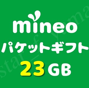 【23GB】★ mineo パケットギフト 23GB (8000MBx2+7000MB) ★