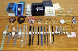 S◇ジャンク品◇腕時計 他 36点 まとめて セット SEIKO/G-SHOCK/GUESS/TIMEX/ORIENT/TECHNOS/VOLCAS/MIKIMOTO 他 ※動作・詳細未確認