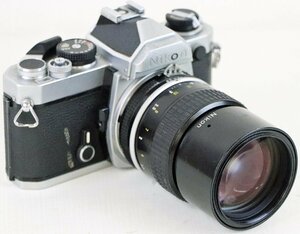 S◇ジャンク品◇フィルムカメラ レンズセット ニコン/Nikon FM/NIKKOR 135mm f/2.8 本体のみ 付属品なし ※レンズ内にカビの混入あり